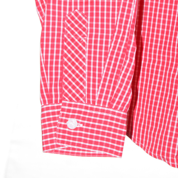 Hilditch & Key 10 Red White Checks LS Womens Shirt - Picture 4 of 6